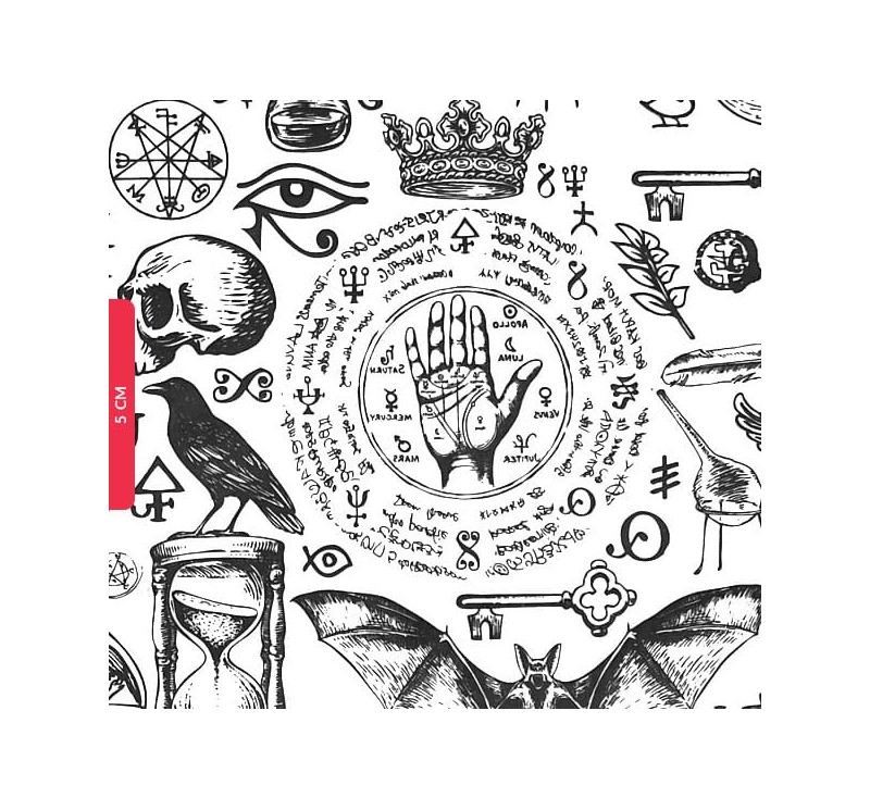 Keramiktransfer Mystische Symbole