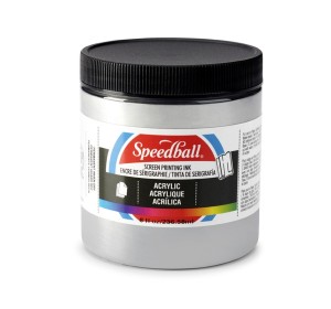 Akrylová barva na sítotisk Speedball stříbrná - 1240.design