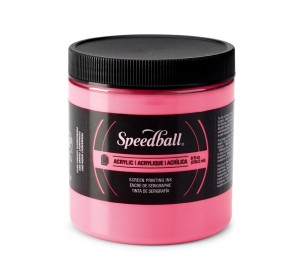 Akrylová barva na sítotisk Speedball fluorescenční růžová - 1240.design