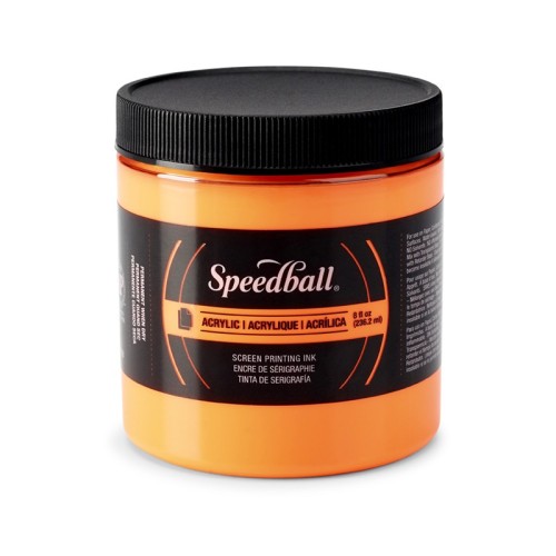 Speedball Acrylic Screen Printing Ink Fluorescent Orange - 1240.design