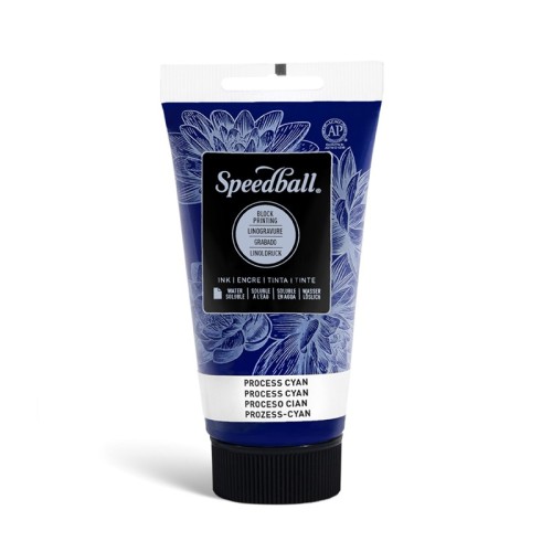 Speedball Water-Soluble Block Printing Ink Process Cyan - 1240.design