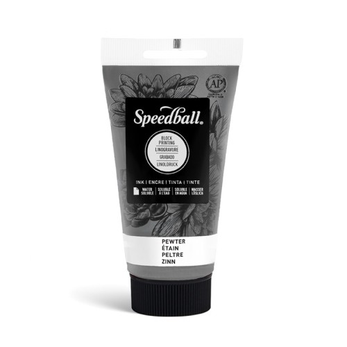 Grafická vodou ředitelná barva Speedball grafitová - 1240.design