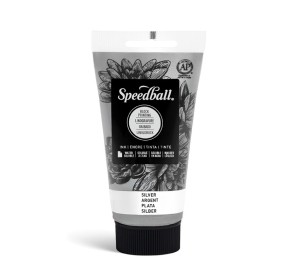Vodou ředitelná grafická barva Speedball stříbrná - 1240.design