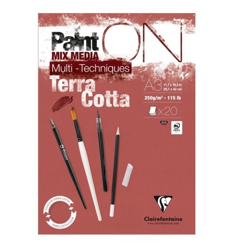 Blok papírů Paint'ON Terracotta pro smíšené techniky - 1240.design