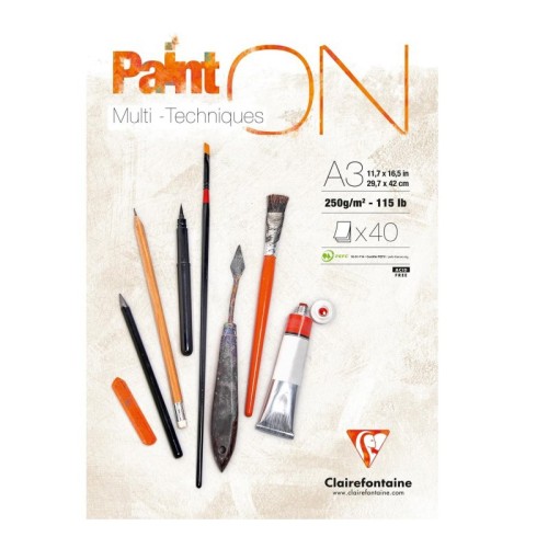 Clairefontaine Paint'ON Multi-technique Paper Pad White - 1240.design