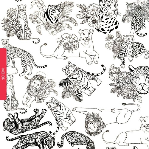 Keramiktransfer Wilde Katzen  - 1240.design