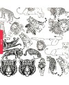 Keramiktransfer Wilde Katzen  - 1240.design