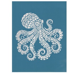 Šablona na sítotisk Vzorovaná chobotnice - 1240.design