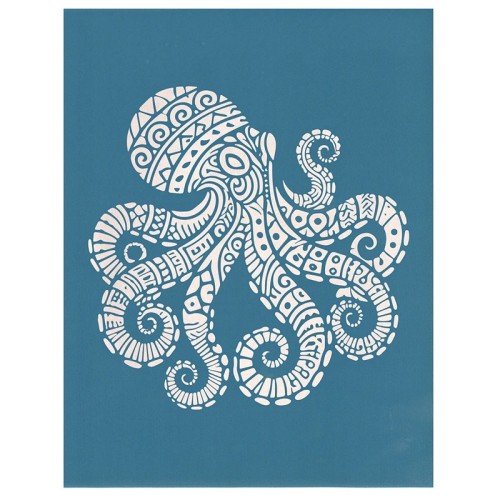 EZScreenPrint Siebdruck-Schablone Gemusterter Oktopus - 1240.design