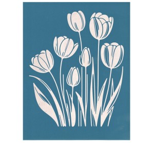 EZScreenPrint Siebdruck-Schablone Frühlings-Tulpen - 1240.design
