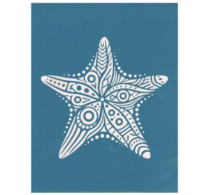 Szablon do sitodruku Wzorzysta rozgwiazda - 1240.design
