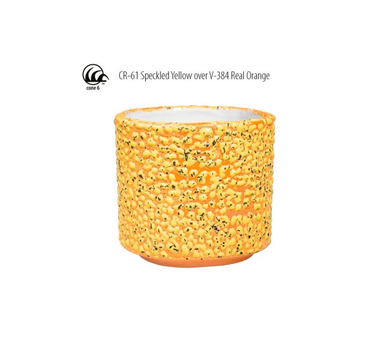 AMACO CR-61 Speckled Yellow stoneware glaze - 1240.design