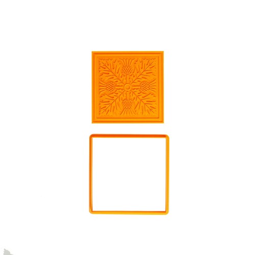 Ausstechform mit Stempel und Distelornament – 1240.design