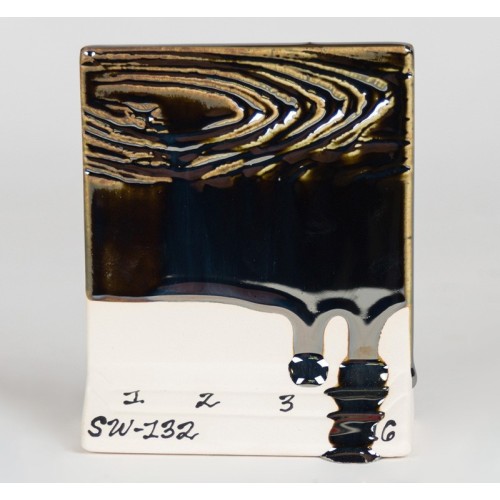 Mayco  SW-132 Mirror Black stoneware glaze - 1240.design