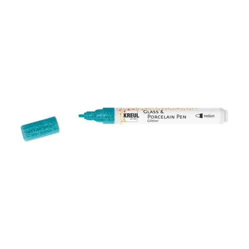 KREUL Glass & Porcelain Pen Glitter medium Turquoise - 1240.design