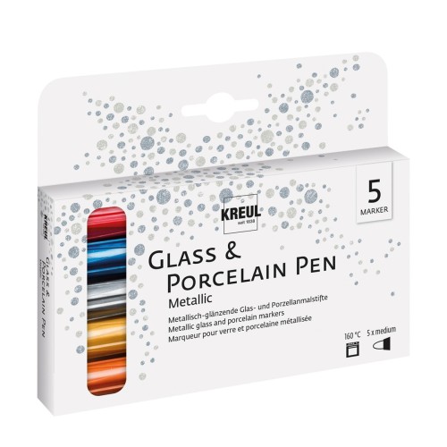 KREUL Glass & Porcelain Pen Metallic medium Set - 1240.design