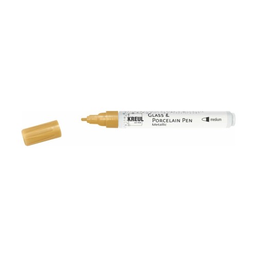 KREUL Glass & Porcelain Pen Metallic medium Gold - 1240.design
