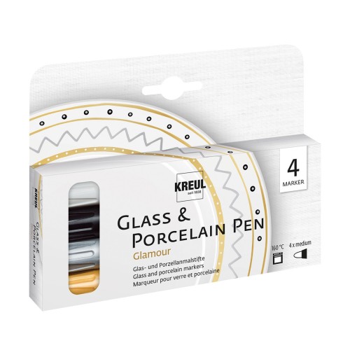 KREUL Glass & Porcelain Pen Glamour Set - 1240.design