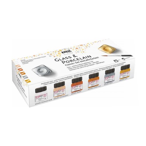 KREUL Glass & Porcelain Classic metallic paint set - 1240.design