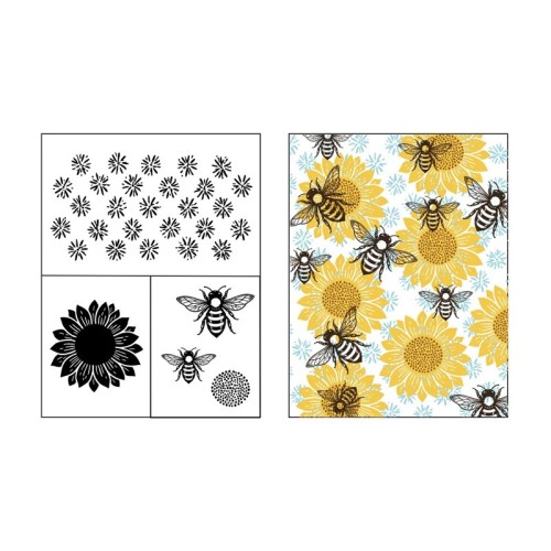 Siebdruck-Schablone Sonnige Bienchen - 1240.design