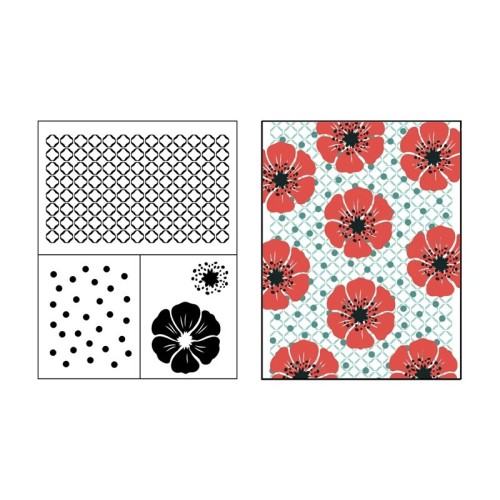 Siebdruck-Schablone Mohn - 1240.design