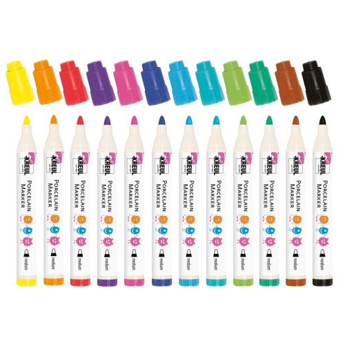 Pisaki do Ceramiki Kreul Porcelain Marker Junior 12 szt.