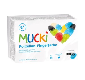 Farby do Malowania Palcami na Ceramice Mucki 6 kolorów