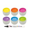 Mucki Porzellan-Fingerfarbe - 6 Farben + Marker