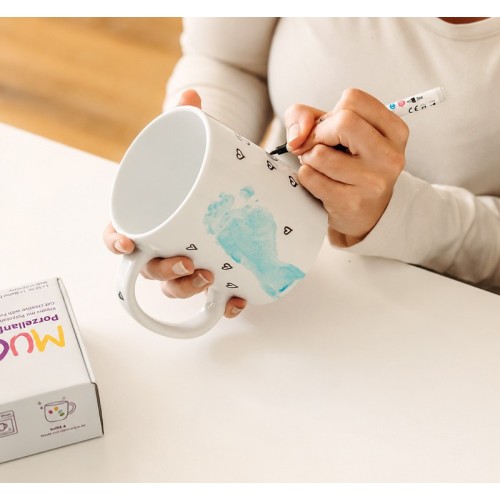 Mucki Finger Paint for Porcelain - 6 Colours + Marker
