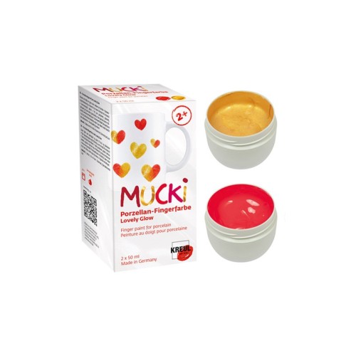 Mucki Porzellan-Fingerfarbe Lovely Glow - 2 x 50 ml