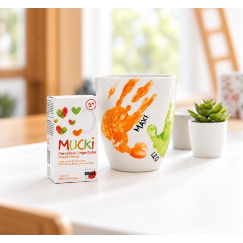 Mucki Happy Energy Finger Paint for Porcelain - 2 x 50 ml