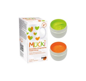 Mucki Porzellan-Fingerfarbe Happy Energy - 2 x 50 ml