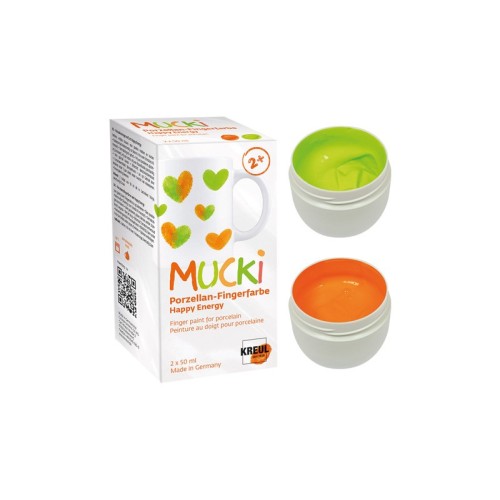 Mucki Porzellan-Fingerfarbe Happy Energy - 2 x 50 ml