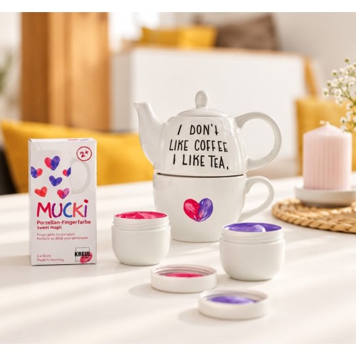 Mucki Porzellan-Fingerfarbe Sweet Magic - 2 x 50 ml