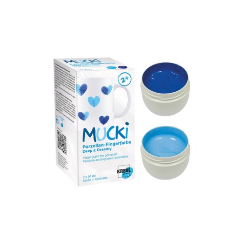 Mucki Porzellan-Fingerfarbe Deep & Dreamy - 2 x 50 ml