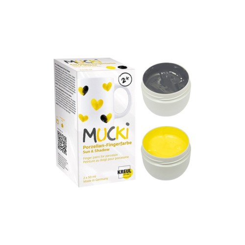Mucki Prstové barvy na porcelán Sun & Shadow - 2 x 50 ml