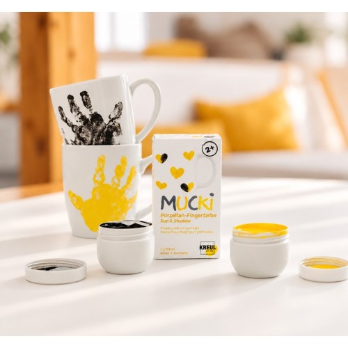 Mucki Prstové barvy na porcelán Sun & Shadow - 2 x 50 ml